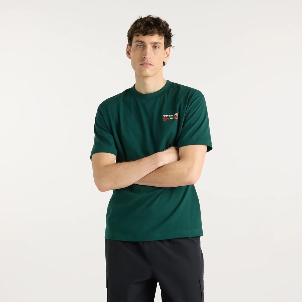 Férfi póló New Balance Grab a Bite Boston MT62S7YPNOG - zöld